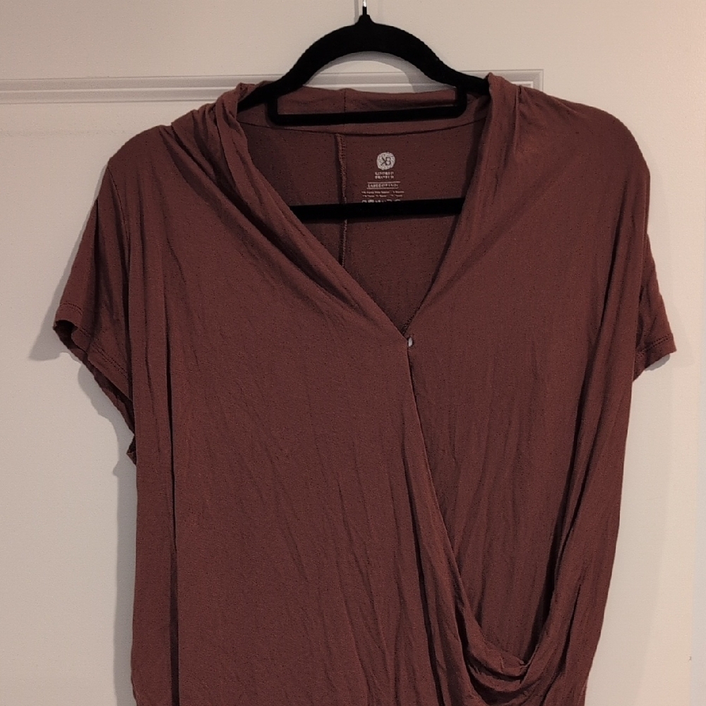 Kindred Bravely Red/Brown Short Sleeve Blouse